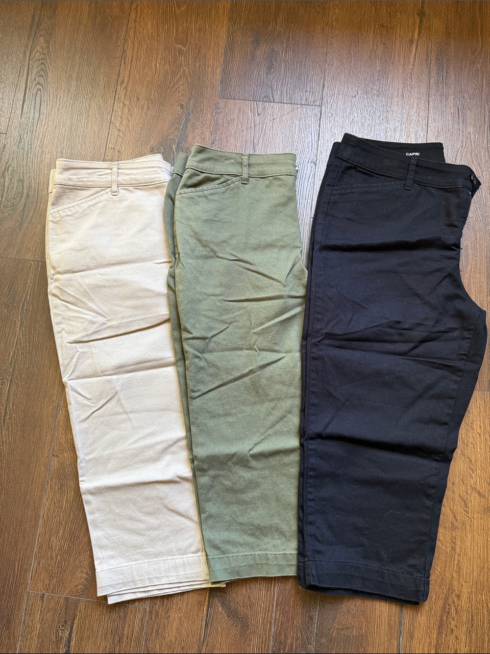 Lot Of 3 St. John's Bay Chino Pants in Black, Olive, and Tan